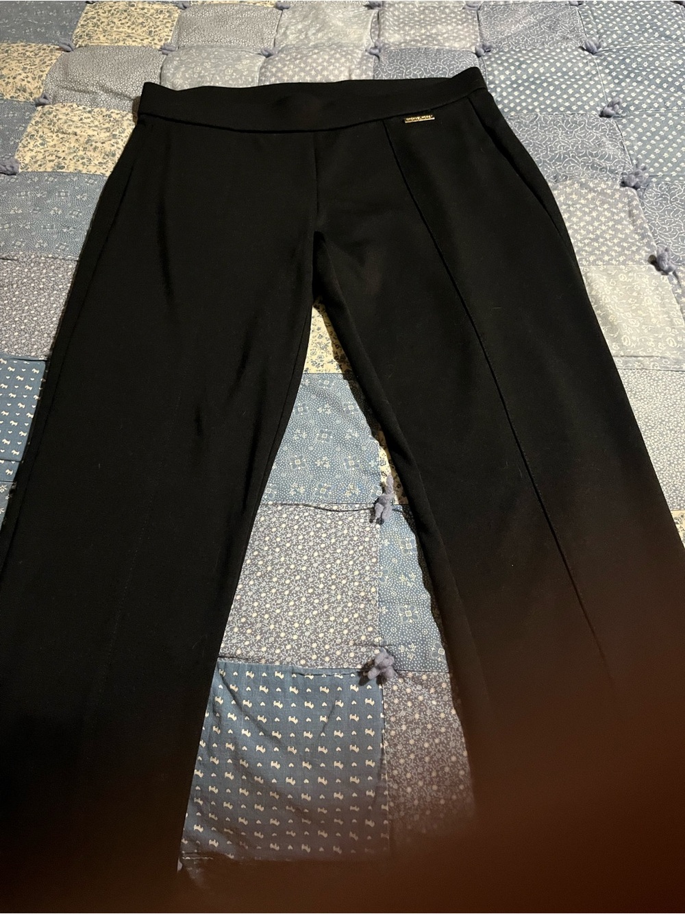 Michael Kors Black Ponte Straight-Leg Trousers